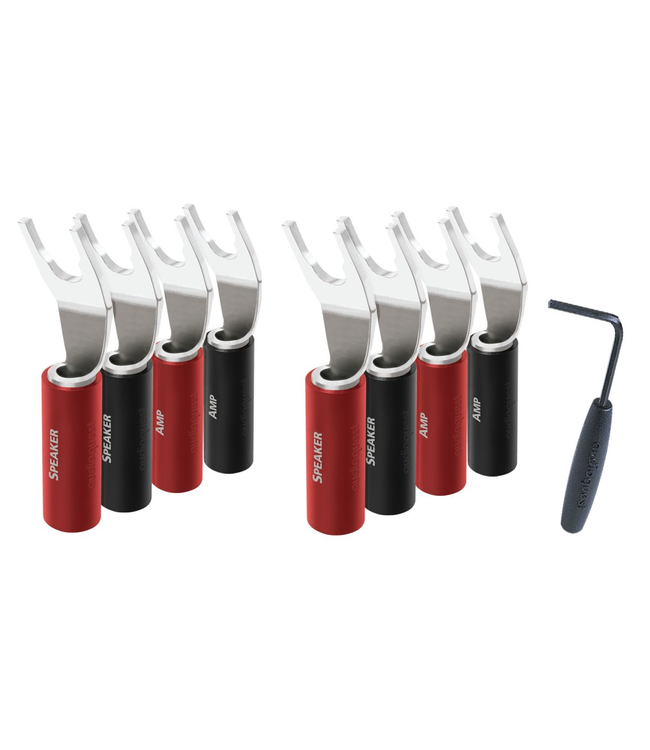 Audioquest SureGrip 100 Multi-Spade (set van 8) - Luidsprekerconnector