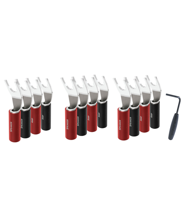 Audioquest SureGrip 100 Multi-Spade (set van 12) - Luidsprekerconnector