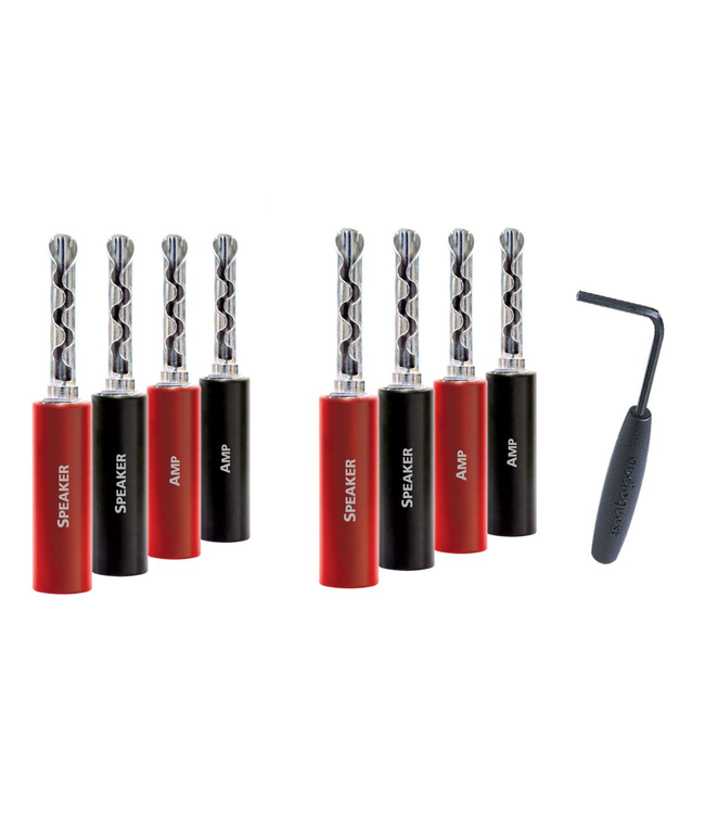 Audioquest SureGrip 100 Banana (set van 8) - Luidsprekerconnector