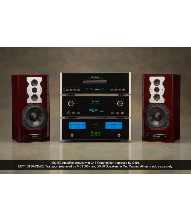 McIntosh MC152 stereo eindversterker met 150W Autoformer en compact ontwerp