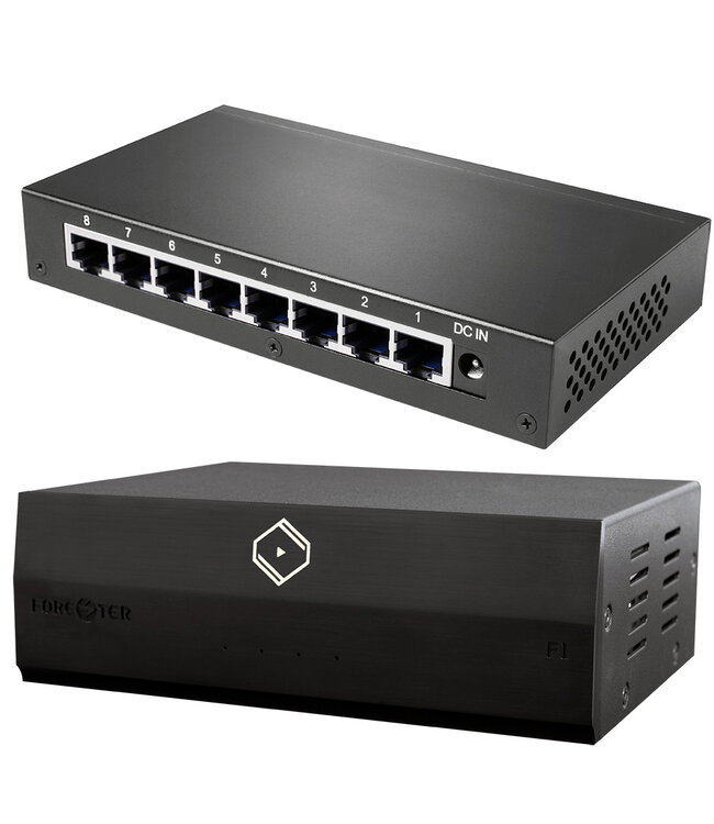 Silent Angel Bonn N8 + Forester F1 - Netwerkswitch en Voeding