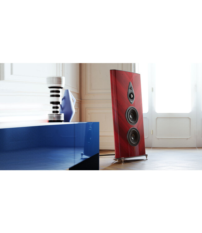 Sonus faber Stradivari G2 (Set van 2) – 3,5-weg vloerstaande luidspreker met Dual Drive woofers, Stealth Ultraflex, Intono midrangebehuizing en verstelbaar basmanagement