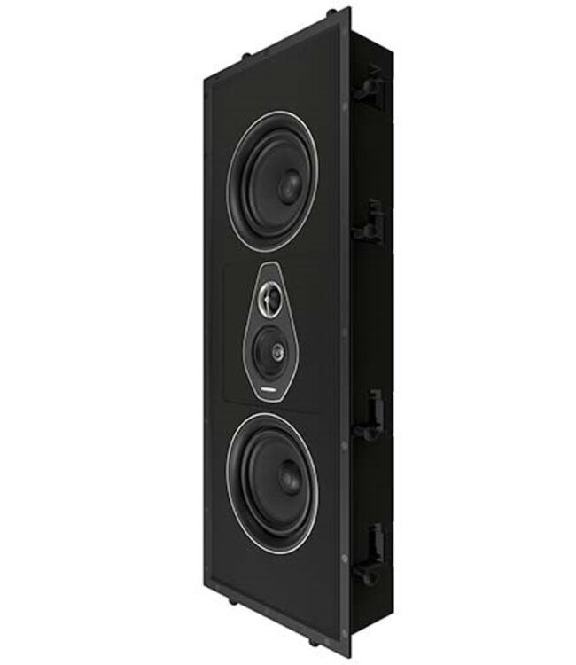 Sonus faber Palladio PL-664 – 3-weg wand inbouwluidspreker (LCR) met DAD™ tweeter, 80 mm midrange, 165 mm woofer, Drone Cone passieve radiator en leren baffle uit de Palladio Level 6-serie