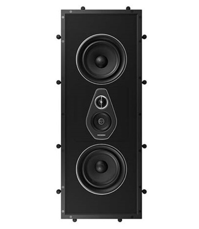 Sonus faber Palladio PL-664 – 3-weg wand inbouwluidspreker (LCR) met DAD™ tweeter, 80 mm midrange, 165 mm woofer, Drone Cone passieve radiator en leren baffle uit de Palladio Level 6-serie