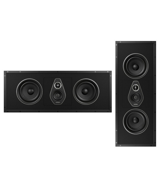 Sonus faber Palladio PL-664 – 3-weg wand inbouwluidspreker (LCR) met DAD™ tweeter, 80 mm midrange, 165 mm woofer, Drone Cone passieve radiator en leren baffle uit de Palladio Level 6-serie