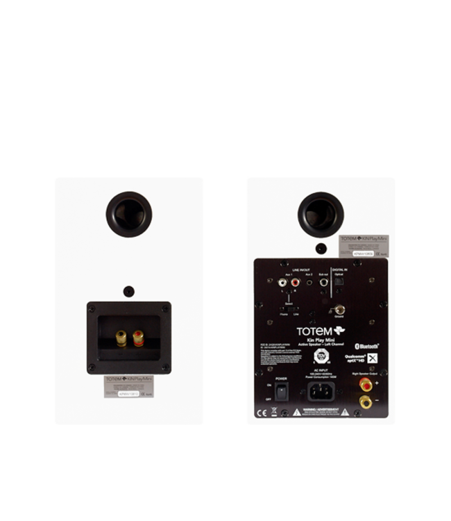 Totem Acoustic Kin Mini Play (Set van 2) - Draadloze Bluetooth Boekenplank Luidsprekers