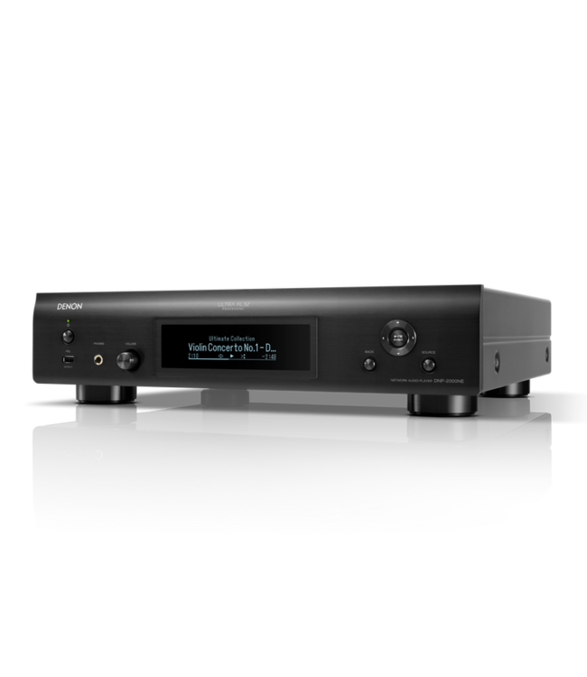 Denon Netwerk audiostreamer met vier ESS Sabre ES9018K2M DACs in mono-modus, Ultra AL32 Processing, HEOS Built-In, AirPlay 2, HDMI ARC, USB-B DAC-ingang tot DSD 11.2MHz en koptelefoonuitgang