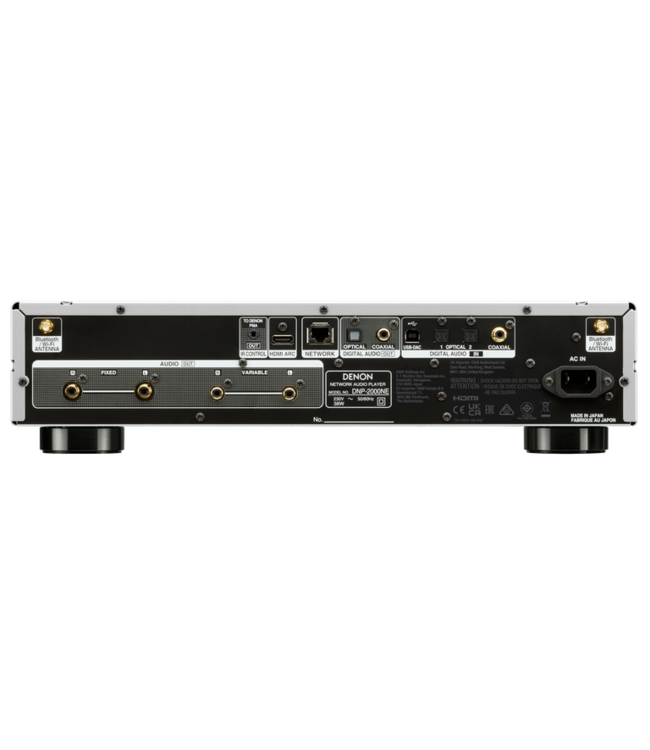 Denon Netwerk audiostreamer met vier ESS Sabre ES9018K2M DACs in mono-modus, Ultra AL32 Processing, HEOS Built-In, AirPlay 2, HDMI ARC, USB-B DAC-ingang tot DSD 11.2MHz en koptelefoonuitgang