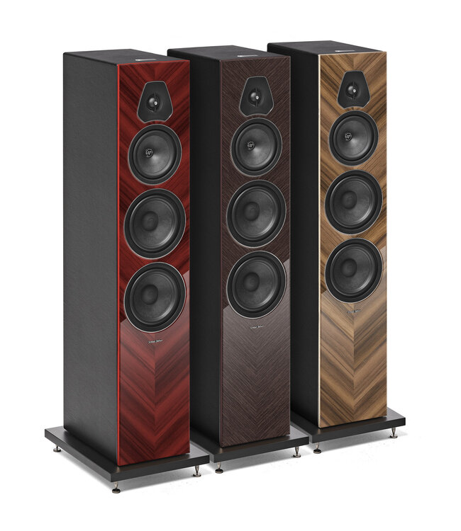 Sonus faber Lumina V Amator – 3-weg vloerstaande luidspreker met hybride IFF-Paracross crossover, visgraat houtwerk en exclusieve glanzende afwerkingen. Erfenis van de Homage-collectie (set van 2)