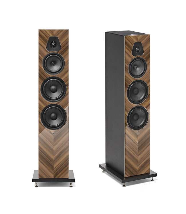Sonus faber Lumina V Amator – 3-weg vloerstaande luidspreker met hybride IFF-Paracross crossover, visgraat houtwerk en exclusieve glanzende afwerkingen. Erfenis van de Homage-collectie (set van 2)