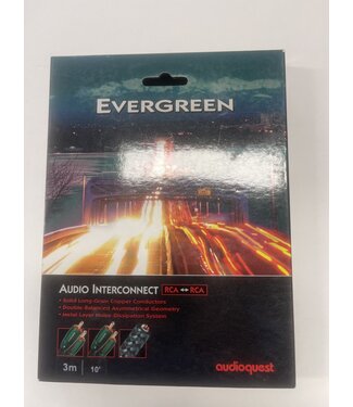 Audioquest Analoge Interlink Evergreen 2x RCA - 2x RCA 3 meter lichtbeschadigde verpakking