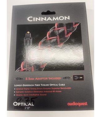 Audioquest Optische Kabel Cinnamon Optical 0,75 meter lichtbeschadigde verpakking