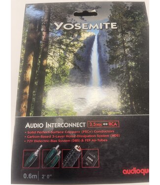 Audioquest Analoge Interlink Yosemite 2x RCA-3.5 0,6 meter lichtbeschadigde verpakking