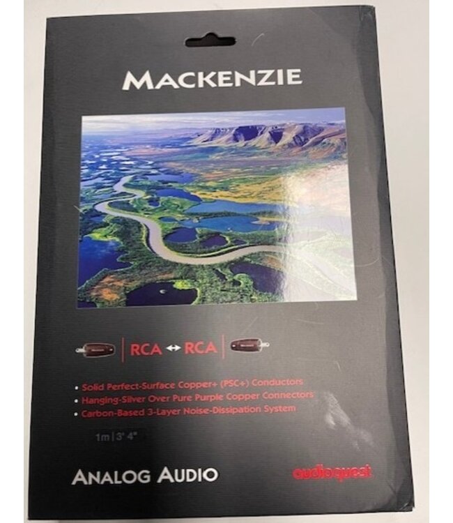 Audioquest Analoge Interlink Mackenzie 2x RCA-2x RCA 1 meter met lichte verpakkingsschade