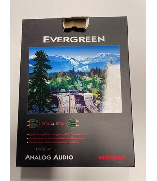 Audioquest Analoge Interlink Evergreen 2x RCA - 2x RCA 1 meter lichtbeschadigde verpakking