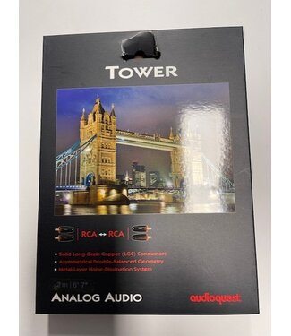 Audioquest Analoge Interlink Tower 2x RCA – 2x RCA  2 meter met lichtbeschadigde verpakking