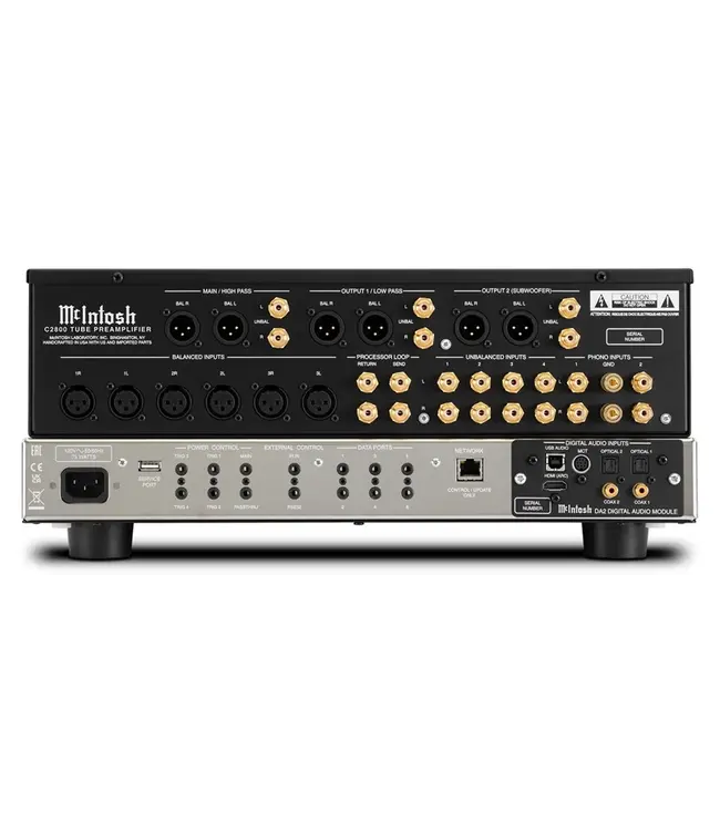 McIntosh C2800 - Stereo Voorversterker met vacuümbuizen, DAC en uitgebreide aansluitingen