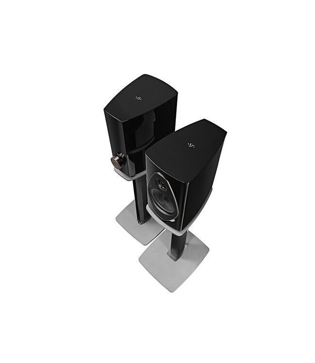 Sonus faber Sonetto II G2 (Set van 2) – 2-weg boekenplank luidspreker met DAD™ Pijlpunt tweeter, 6,5" midwoofer en betonnen basis in luitvormige houten kast