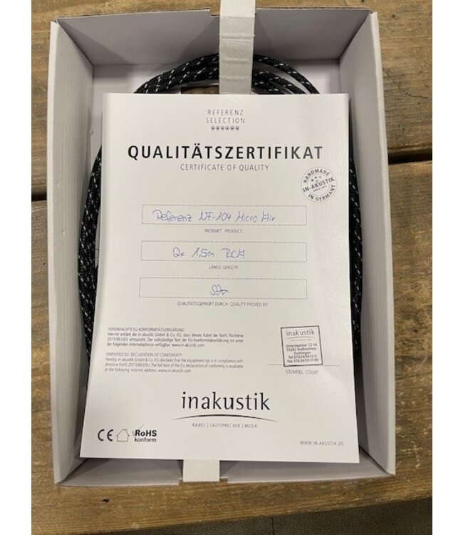 Inakustik Referenz NF-104 Micro Air RCA - RCA 1,5 meter - Analoge Interlink