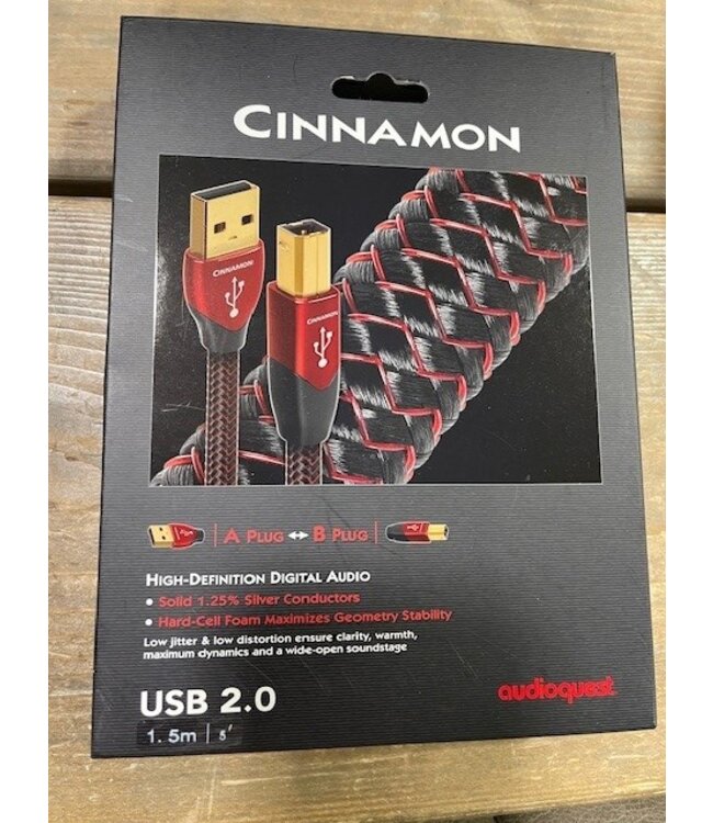 Audioquest Cinnamon USB 2.0 A-B 1.5 meter - USB Kabel