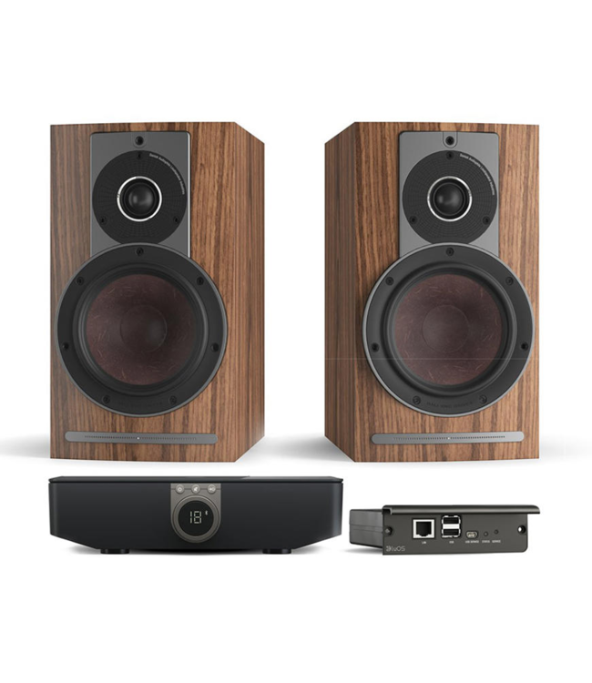 Dali Rubicon 2 C (Set van 2) + BluOS Soundhub - Draadloze Boekenplank Luidsprekers