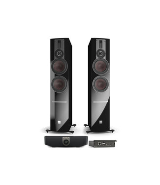 Dali Rubicon 6 C (Set van 2) + BluOS Soundhub - Draadloze Vloerstaande Luidsprekers
