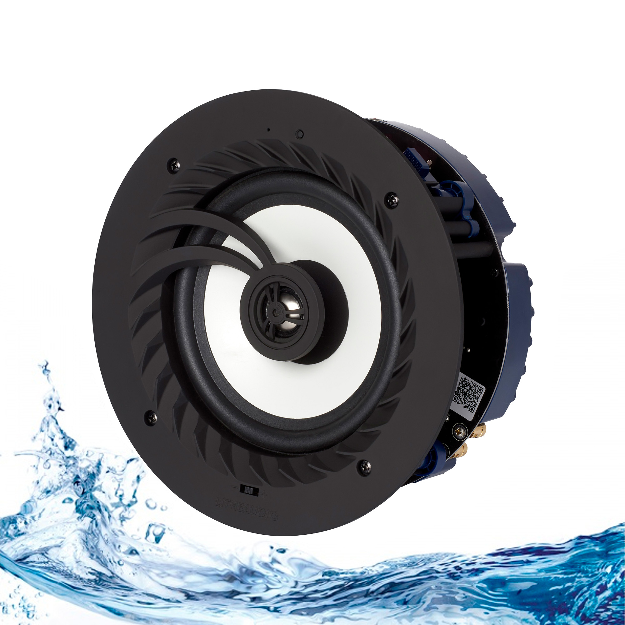 Bluetooth Music Center Aquasound Twist Speakerset 50 Watt / BT4.0 / AUTO-AUX Mat Zwart - Megadump Tiel