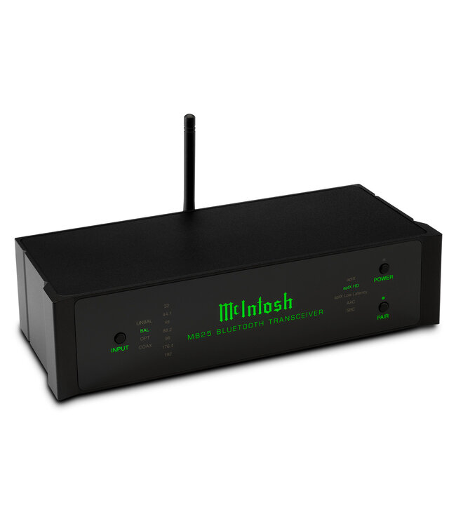 McIntosh MB25 Bluetooth transceiver met aptX HD, XLR en digitale aansluitingen