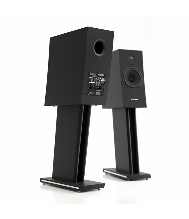 Pylon Audio Jasper monitor 18 ACTIVE (Set van 2) - Draadloze Boekenplank Luidsprekers