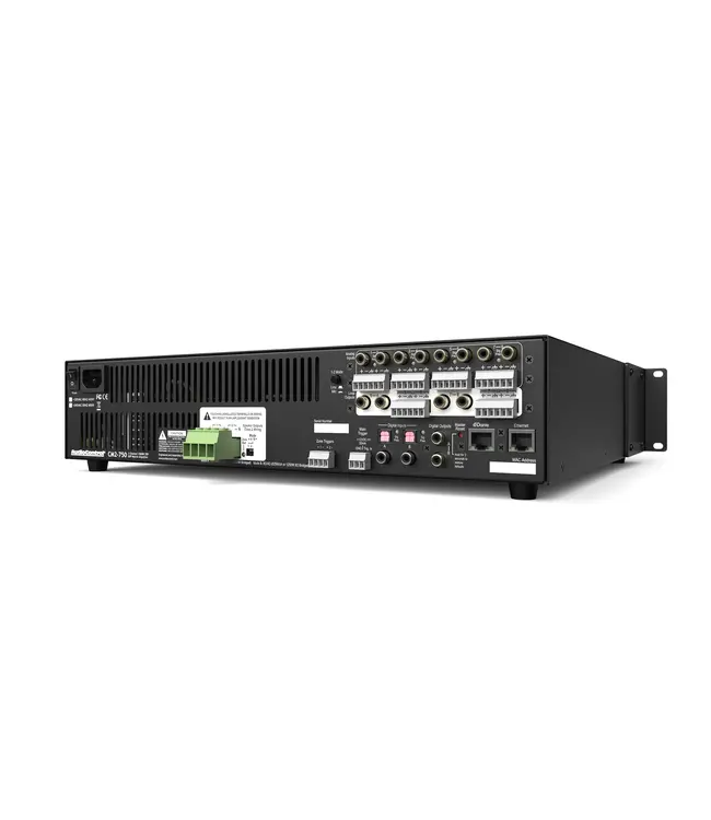 AudioControl CM2-750D - 2-kanaals Dante / DSP-versterker met 70V/100V ondersteuning