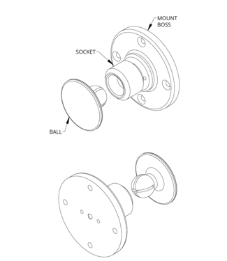 Future Automation BS-PS-M - Ball & Socket kit voor marine PS-beugels