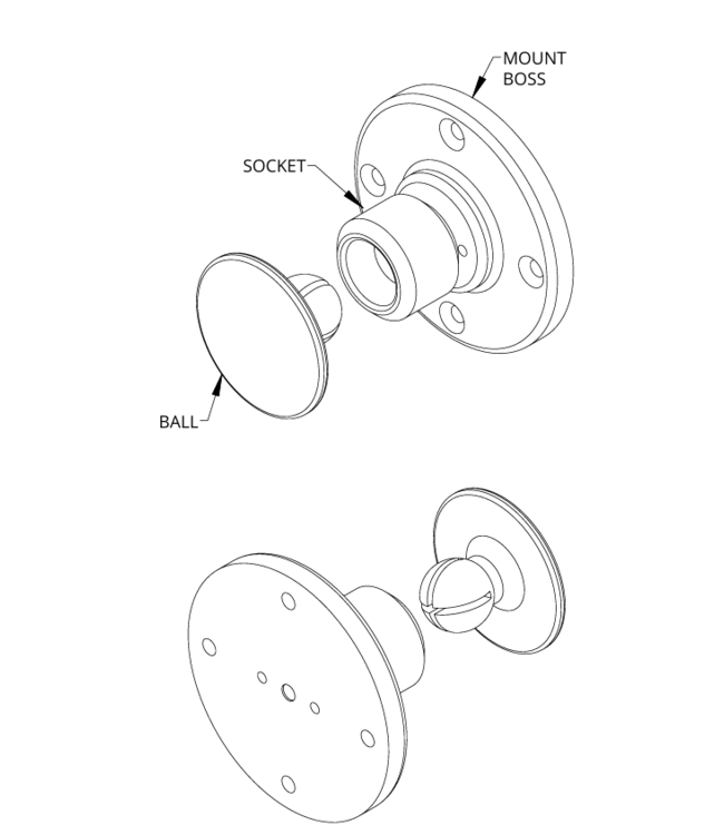 Future Automation BS-PS-M - Ball & Socket kit voor marine PS-beugels