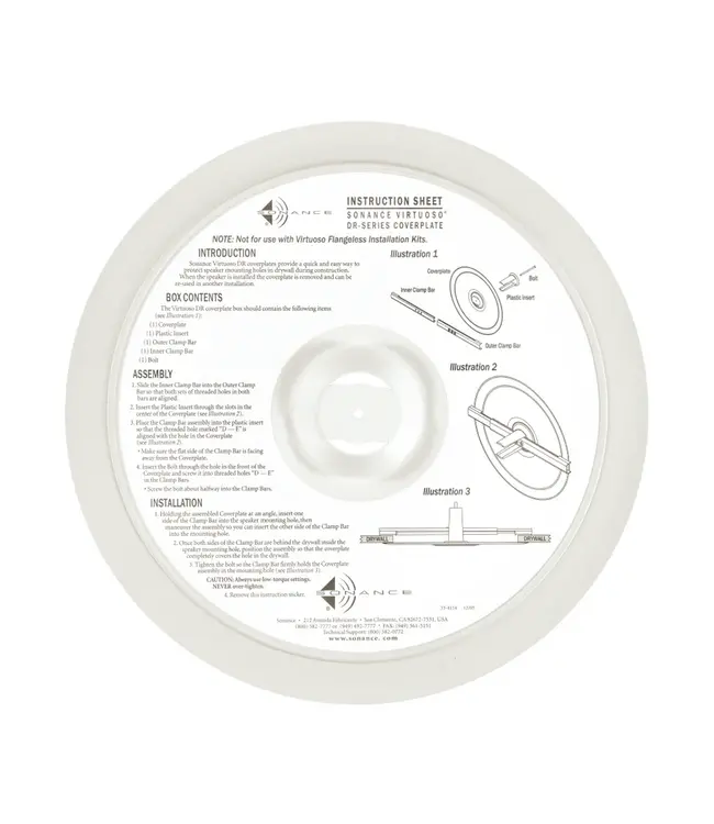 Sonance Large Round Coverplate (Set van 2) - Bouw Afdekplaat