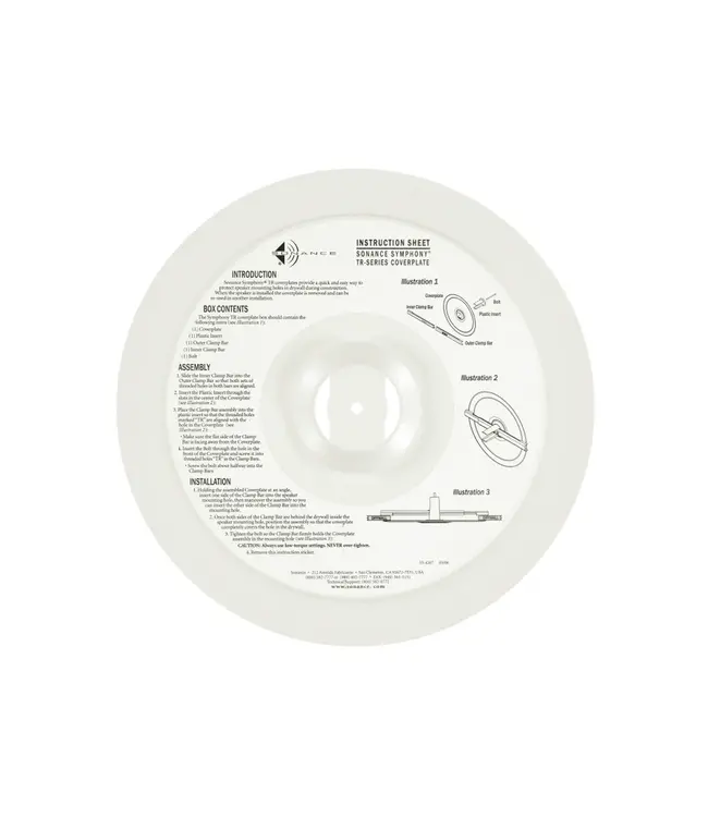 Sonance Medium Round Coverplate (Set van 2) - Bouw Afdekplaat