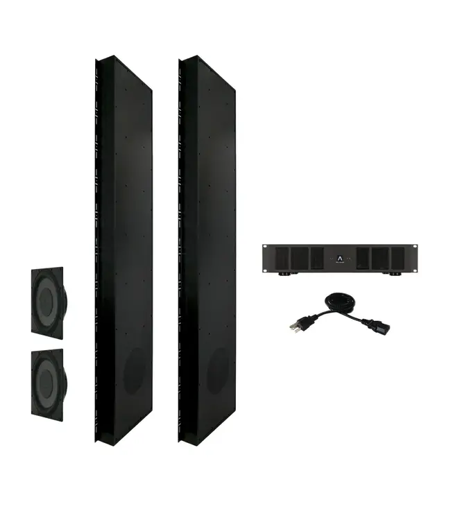 Sonance R12SUB KIT 2x SUB met Backbox en 1x DSP Versterker - Wand Inbouw Subwoofer Complete Kit
