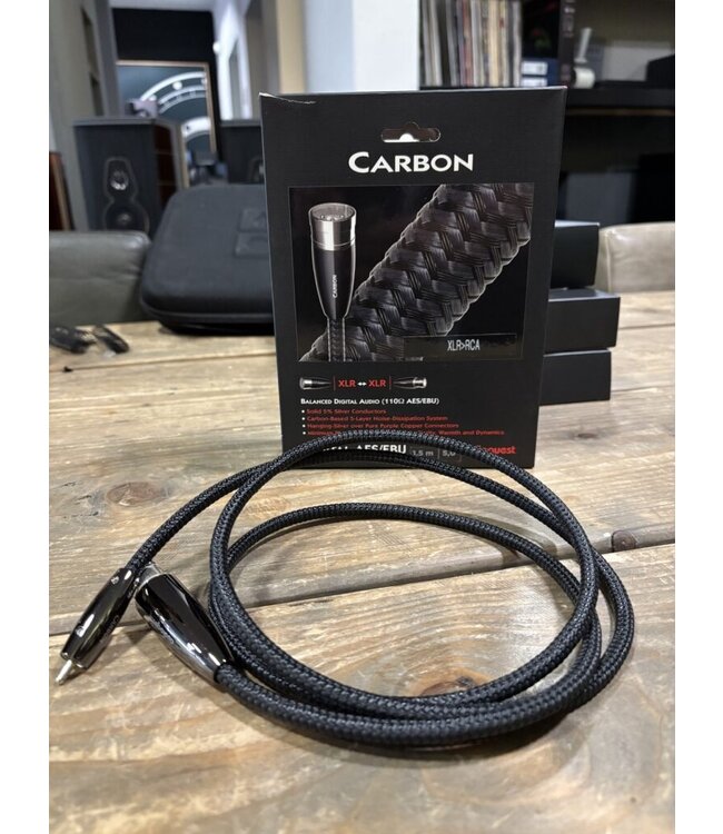 Audioquest Carbon AES/EBU > RCA 1.5 meter - AES/EBU naar RCA Kabel