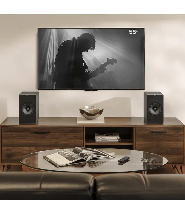 KEF Coda W (Set van 2) - Draadloze Boekenplank Luidsprekers