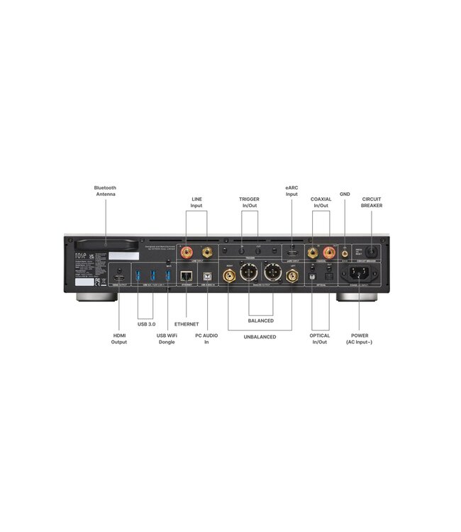 HiFi Rose RS451 Zwart - Streamer / Hoofdtelefoonversterker