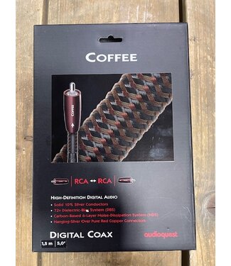 Audioquest Coffee Digital Coax 1,5 meter - Digitale Coax Kabel