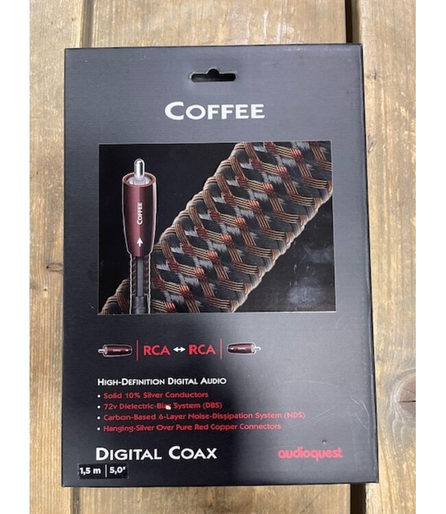 Audioquest Coffee Digital Coax 1,5 meter - Digitale Coax Kabel