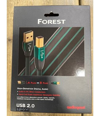 Audioquest Forest USB A->B 0,75 meter - USB Kabel