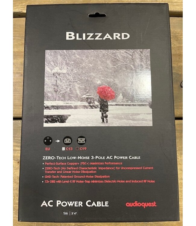 Audioquest Blizzard 1 meter C13 - Stroomkabel