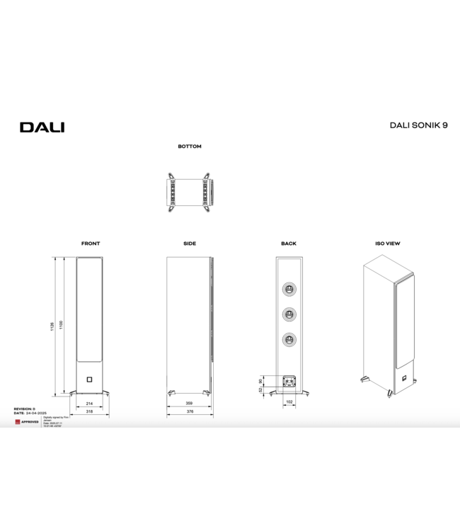 Dali Sonik 9 (Set van 2) - Vloerstaande Luidsprekers