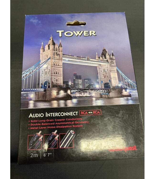 Audioquest Tower RCA - RCA 2 meter - Analoge Interlink