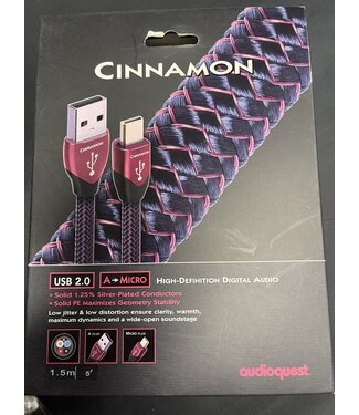 Audioquest Cinnamon USB A-Micro 1,5 meter - USB Kabel