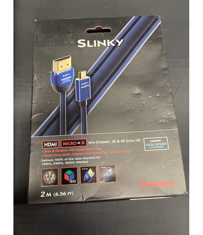 Audioquest Slinky HDMI Micro->A 2 meter - HDMI Kabel