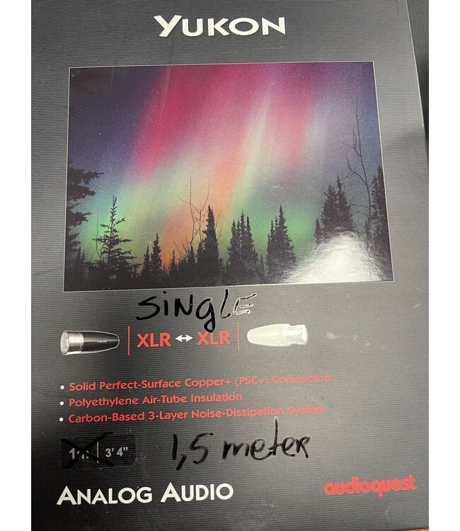 Audioquest Yukon XLR 1,5 meter SINGLE - XLR Kabel