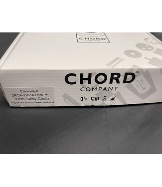 Chord Clearway X RCA-RCA 3.5m +30cm daisy chain - Analoge Interlink (met Y-splitter)