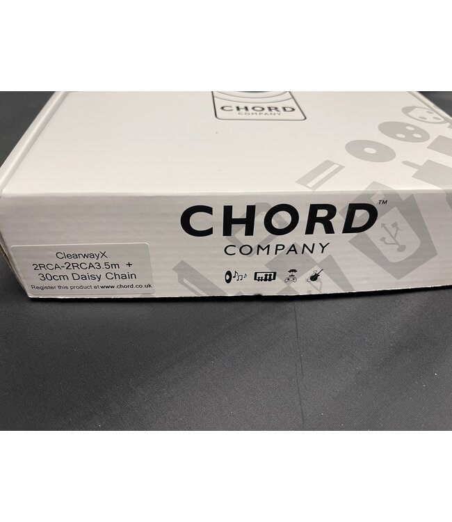Chord Clearway X RCA-RCA 3.5m +30cm daisy chain - Analoge Interlink (met Y-splitter)