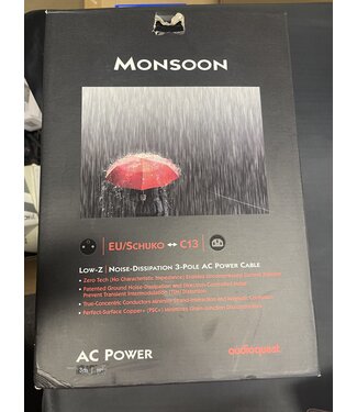Audioquest Audioquest Monsoon 3 meter C13 - Stroomkabel Audioquest Audioquest Monsoon 3 meter C13 - Stroomkabel